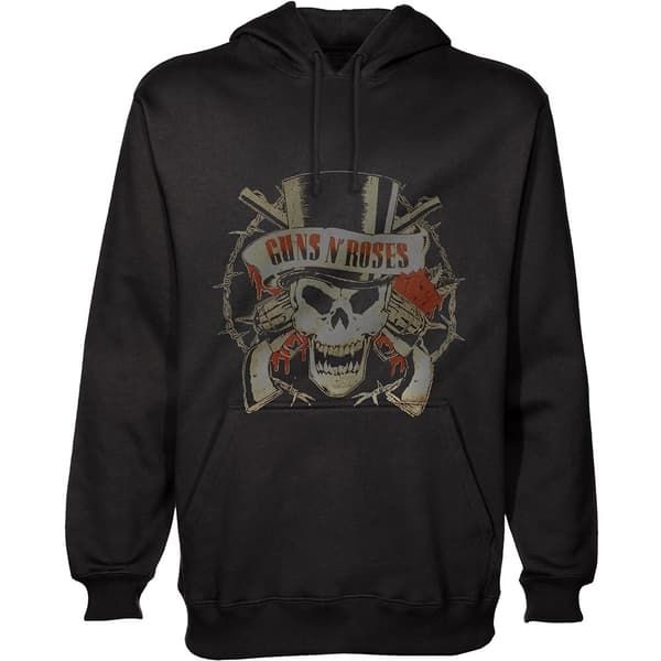 Guns N' Roses Unisex Pullover Hoodie: Distressed Skull (Medium)