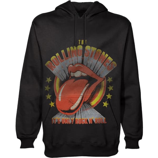The Rolling Stones Unisex Pullover Hoodie: It's Only Rock 'n Roll (Large)