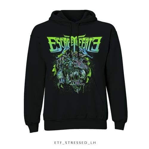 Escape The Fate Unisex Pullover Hoodie: Stressed (X-Large)