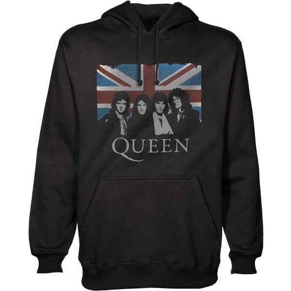 Queen Unisex Pullover Hoodie: Vintage Union Jack (XX-Large)