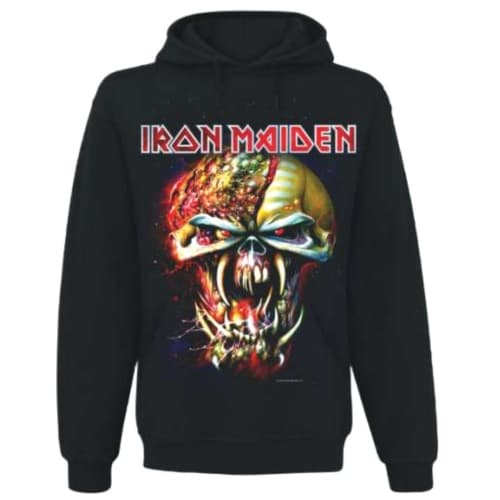 Iron Maiden Unisex Pullover Hoodie: Final Frontier Big Head (Small)