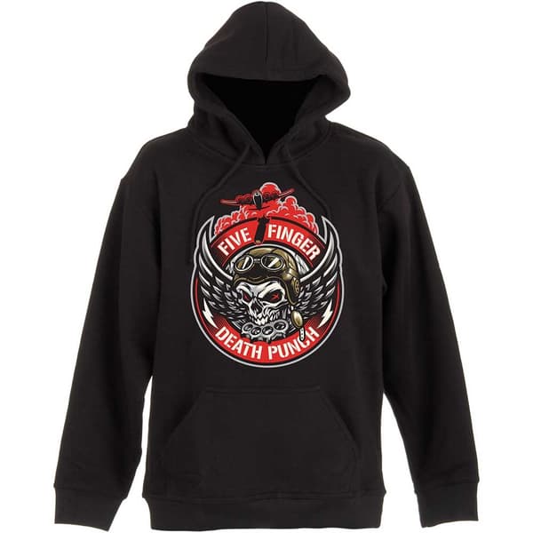 Five Finger Death Punch Unisex Pullover Hoodie: Bomber Patch (Large)