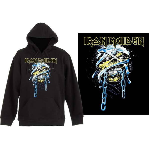 Iron Maiden Unisex Pullover Hoodie: Powerslave (X-Large)
