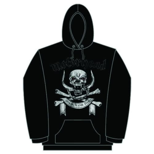 Motorhead Unisex Pullover Hoodie: March or Die (X-Large)