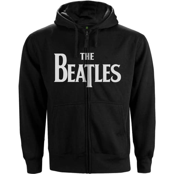 The Beatles Unisex Zipped Hoodie: Drop T Logo (X-Large)