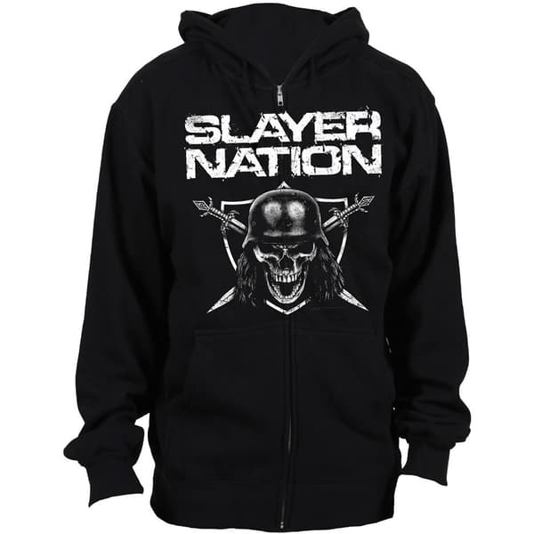 Slayer Unisex Zipped Hoodie: Slayer Nation (X-Large)