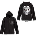 Miniatyrbillede 2 af 3: Iron Maiden Unisex Zipped Hoodie: Eddie Axe (Back Print) (Medium)