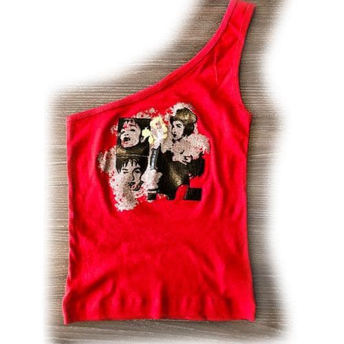 Madonna Ladies Vest T-Shirt: Shoulder (Ex Tour) (Large)