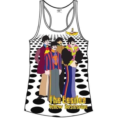 The Beatles Ladies Vest T-Shirt: Yellow Submarine Sea of Holes (Small)