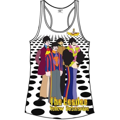 The Beatles Ladies Vest T-Shirt: Yellow Submarine Sea of Holes (Small)