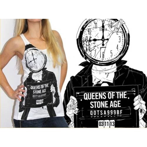Queens Of The Stone Age Ladies Vest T-Shirt: Mugshot (Large)