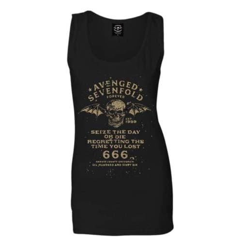 Avenged Sevenfold Ladies Vest T-Shirt: Seize the Day (X-Large)