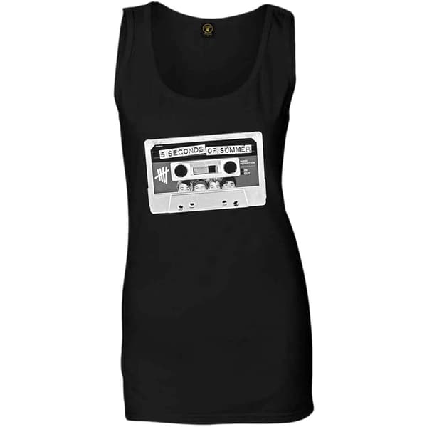 5 Seconds of Summer Ladies Vest T-Shirt: Tape (Small)