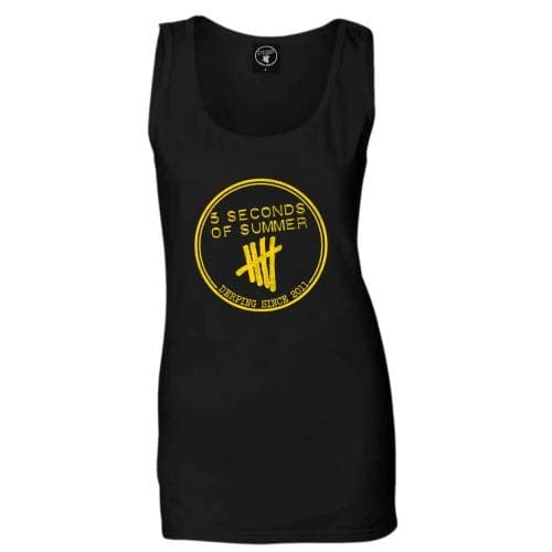 5 Seconds of Summer Ladies Vest T-Shirt: Derping Stamp (X-Large)