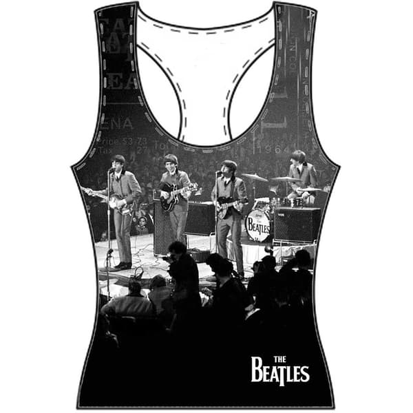 The Beatles Ladies Vest T-Shirt: Live (X-Large)