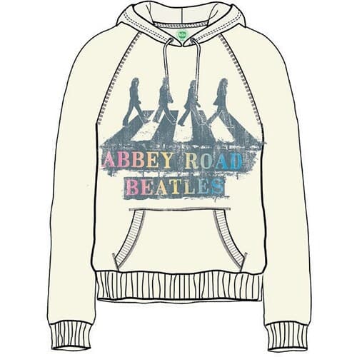 The Beatles Ladies Pullover Hoodie: Abbey Road Spray (Large)