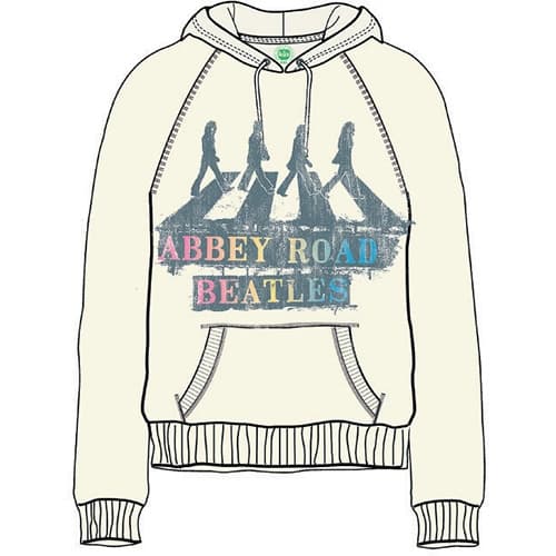 The Beatles Ladies Pullover Hoodie: Abbey Road Spray (Large)