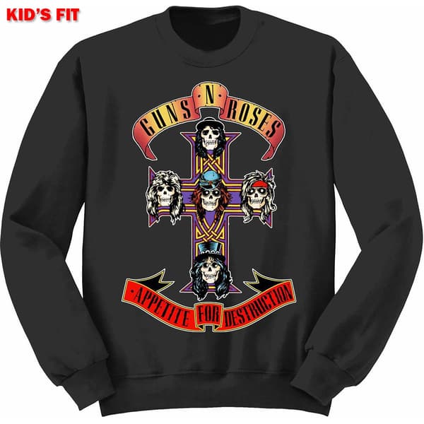 Guns N' Roses Kids Sweatshirt: Appetite for Destruction (7 - 8 Years)