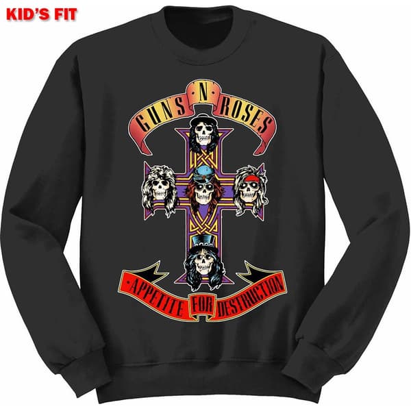 Guns N' Roses Kids Sweatshirt: Appetite for Destruction (12-13 Years)