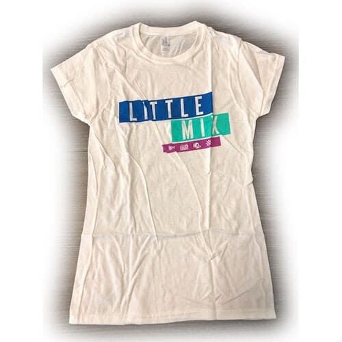 Little Mix Ladies Tee: Logo Blue/Purple (Ex Tour) (Small)