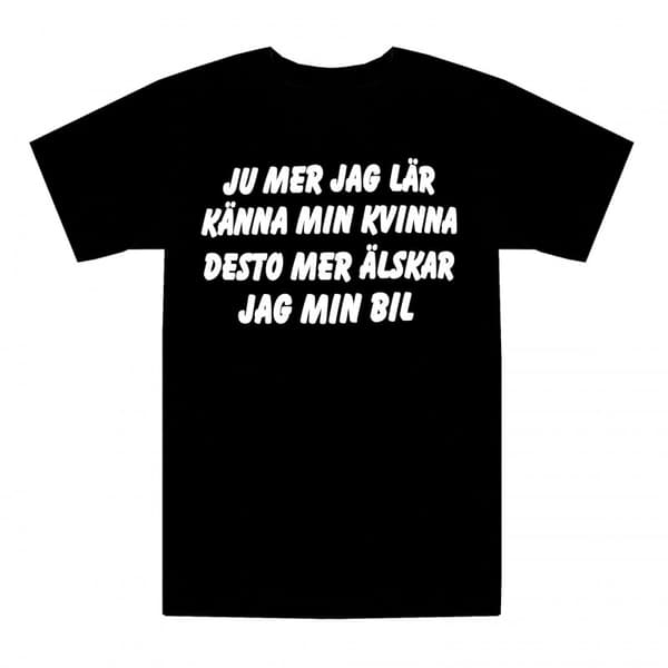 T-paita Älskar Min Bil