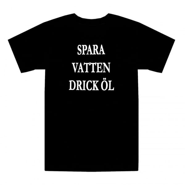 T-paita Spara vatten drick öl