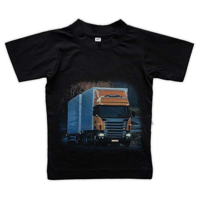 T-shirt Orange Lastbil