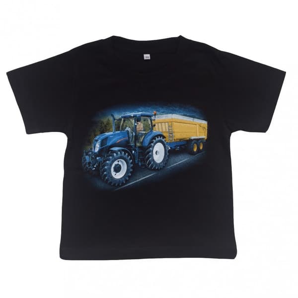 T-shirt Blå Traktor med släp