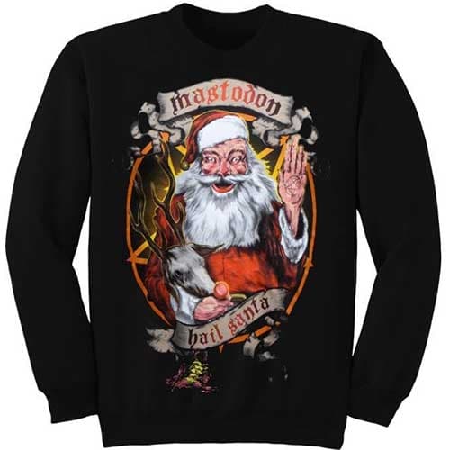 Mastodon Unisex Sweatshirt: Hail Santa Holiday (Small)