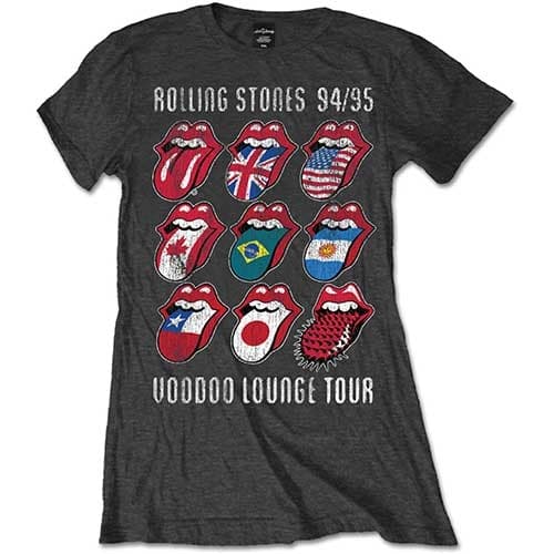 The Rolling Stones Ladies T-Shirt: Voodoo Lounge Tongues (Small)