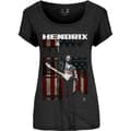 Pikkukuva 1 / 2: Jimi Hendrix Ladies T-Shirt: Peace Flag (Large)