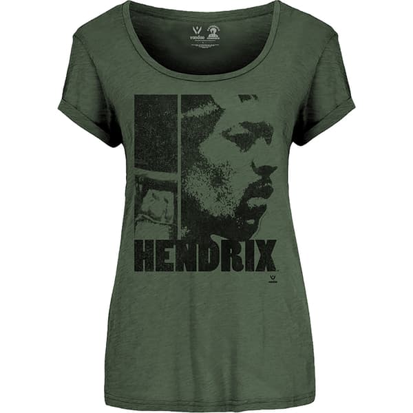 Jimi Hendrix Ladies Scoop Neck T-Shirt: Let Me Live (XX-Large)