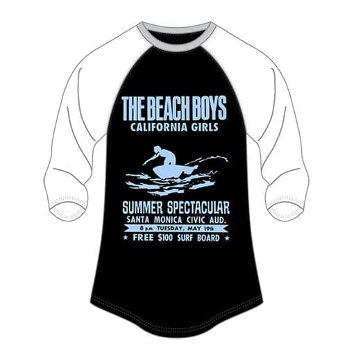 The Beach Boys Ladies Raglan Tee: Spectacular (8)