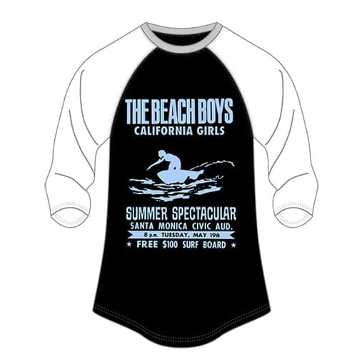 The Beach Boys Ladies Raglan T-Shirt: Spectacular (Ladies Size 14)