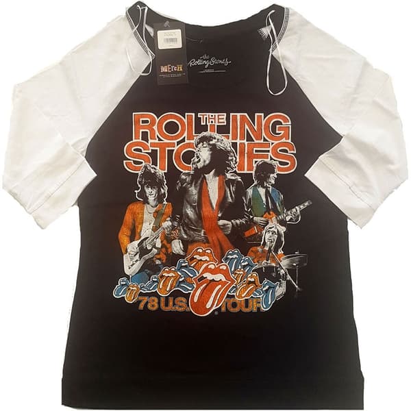 The Rolling Stones Ladies Raglan Tee: 1978 US Tour (20)