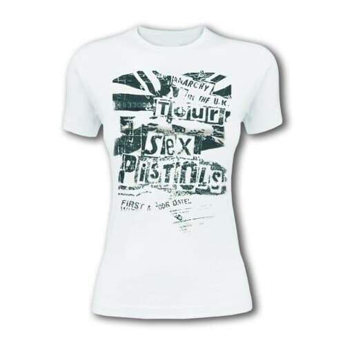 The Sex Pistols Ladies T-Shirt: Flag Tour (Large)