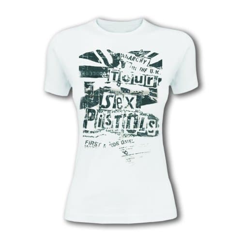 The Sex Pistols Ladies T-Shirt: Flag Tour (Large)