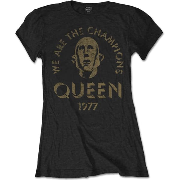 Queen Ladies T-Shirt: We Are The Champions (Medium)