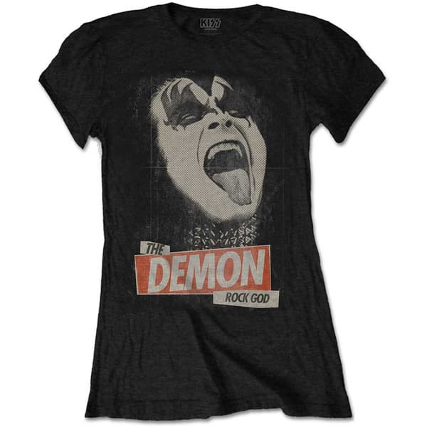 KISS Ladies T-Shirt: The Demon Rock (Medium)