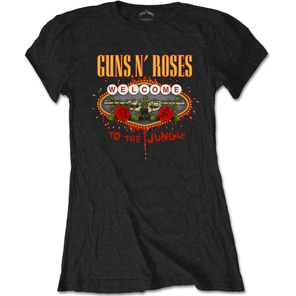 Guns N' Roses Ladies T-Shirt: Welcome to the Jungle (Large)