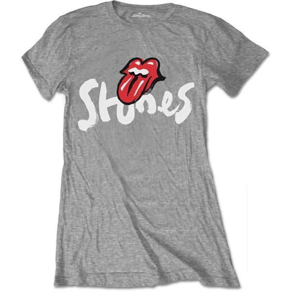 The Rolling Stones Ladies T-Shirt: No Filter Brush Strokes (Medium)