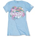 Miniatyrbilde 2 av 2: John Lennon Ladies T-Shirt: Rainbows, Love & Peace (Medium)