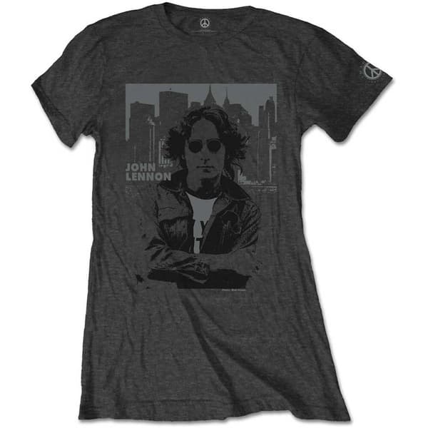 John Lennon Ladies T-Shirt: Skyline (Medium)
