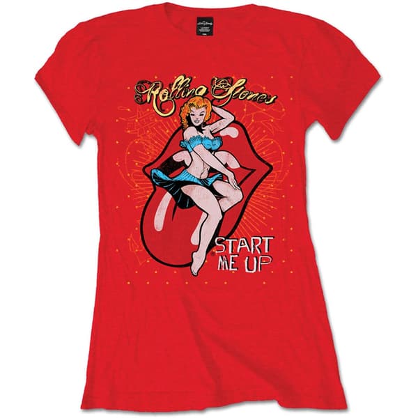 The Rolling Stones Ladies T-Shirt: Start me up (Large)