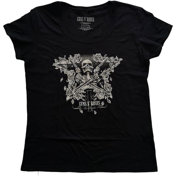 Guns N' Roses Ladies T-Shirt: Skeleton Guns (X-Large)