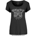 Miniatyrbilde 1 av 2: Guns N' Roses Ladies T-Shirt: Skeleton Guns (X-Large)