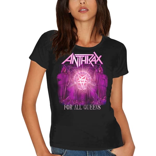 Anthrax Ladies T-Shirt: For All Queens (Skinny Fit) (Large)