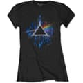 Miniatyrbild 1 av 2: Pink Floyd Ladies T-Shirt: Dark Side of the Moon Blue Splatter (Large)