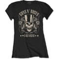 Miniatyrbild 2 av 2: Guns N' Roses Ladies T-Shirt: Top Hat, Skull & Pistols Las Vegas (Large)