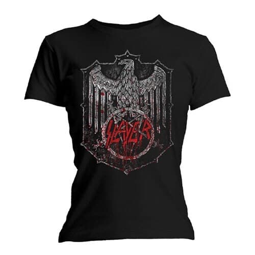 Slayer Ladies T-Shirt: Bloody Shield (Large)